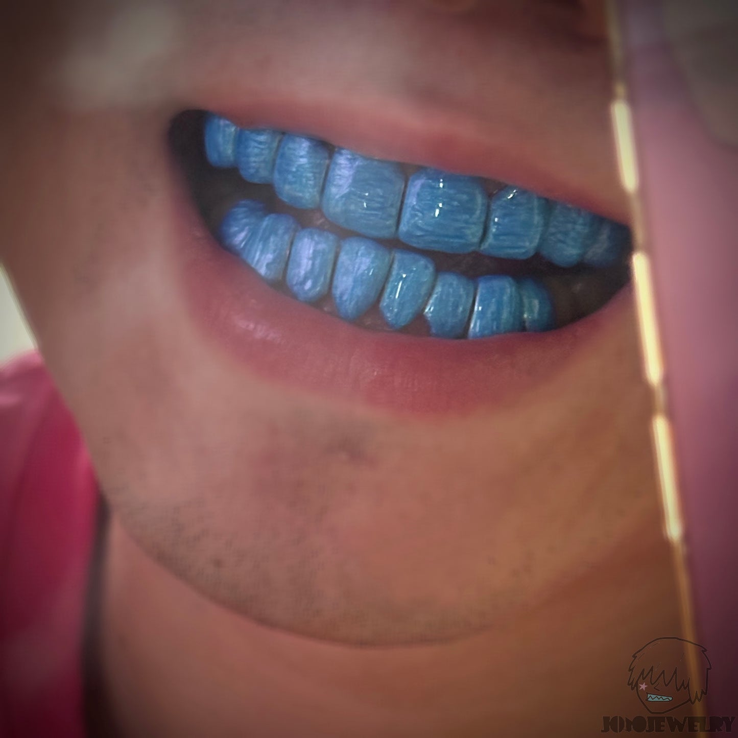 Ocean Blue Enamel Effect Grillz