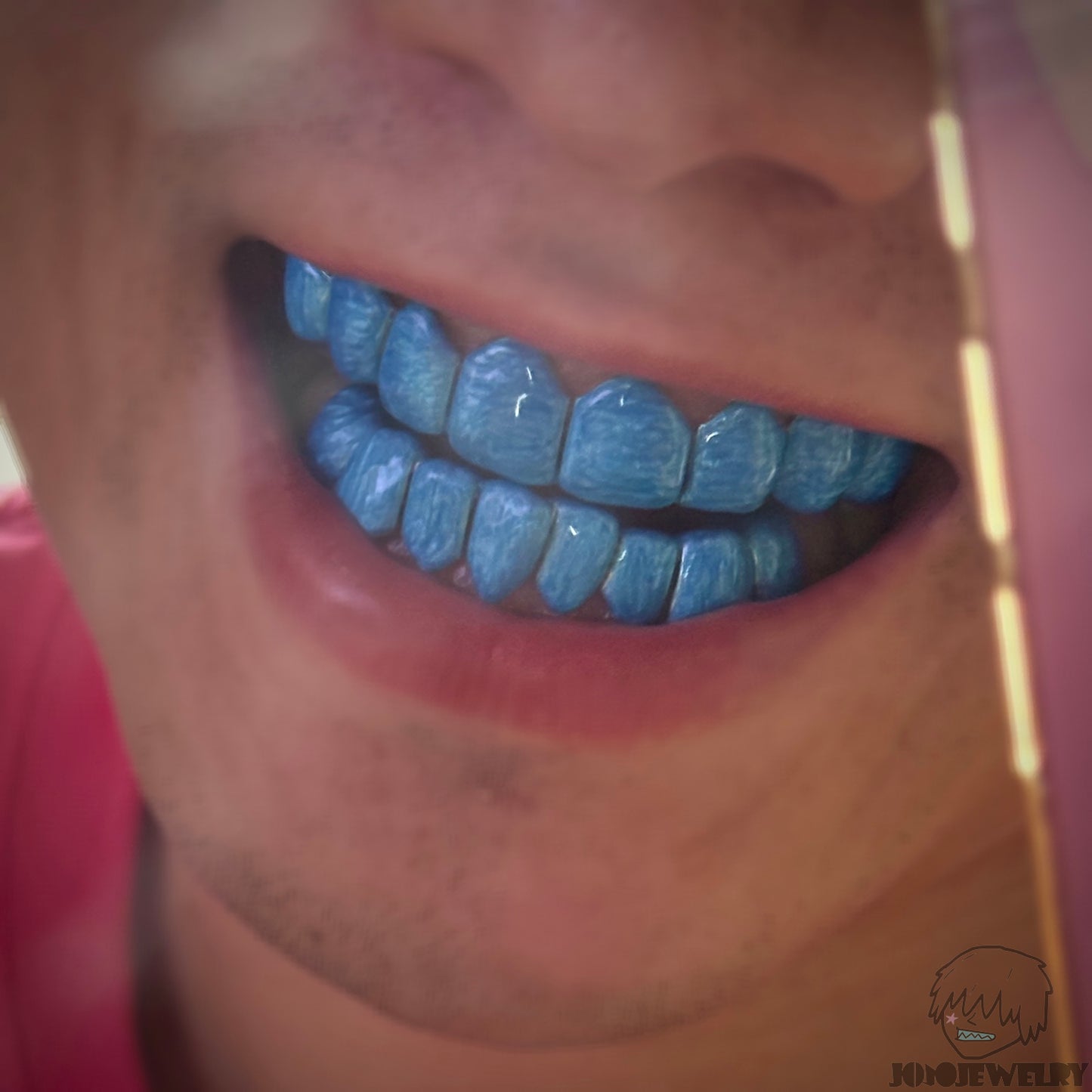 Ocean Blue Enamel Effect Grillz