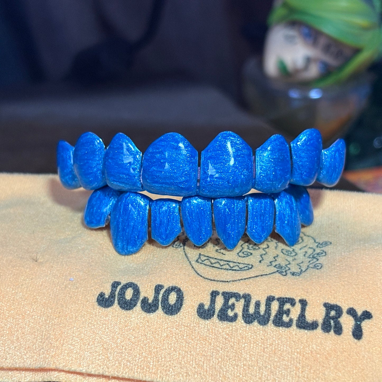 Ocean Blue Enamel Effect Grillz