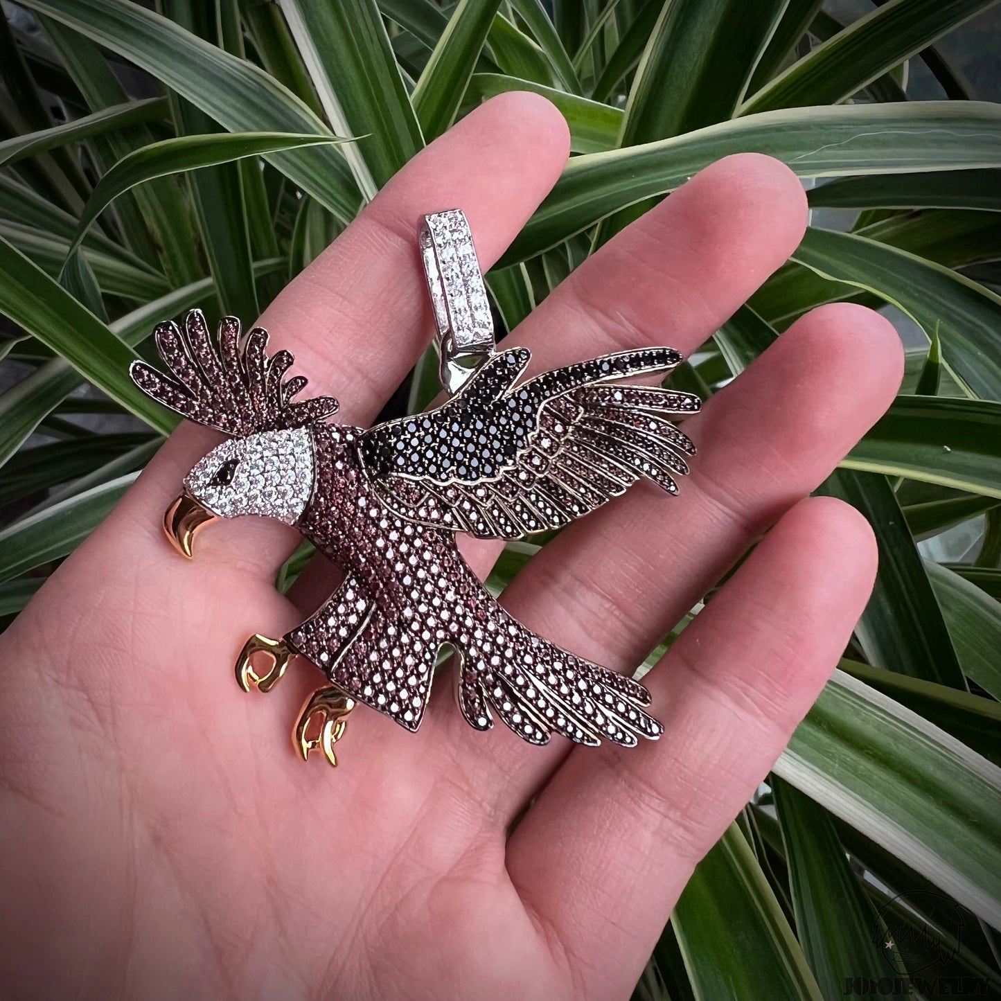 Iced Eagle Emoji Pendant