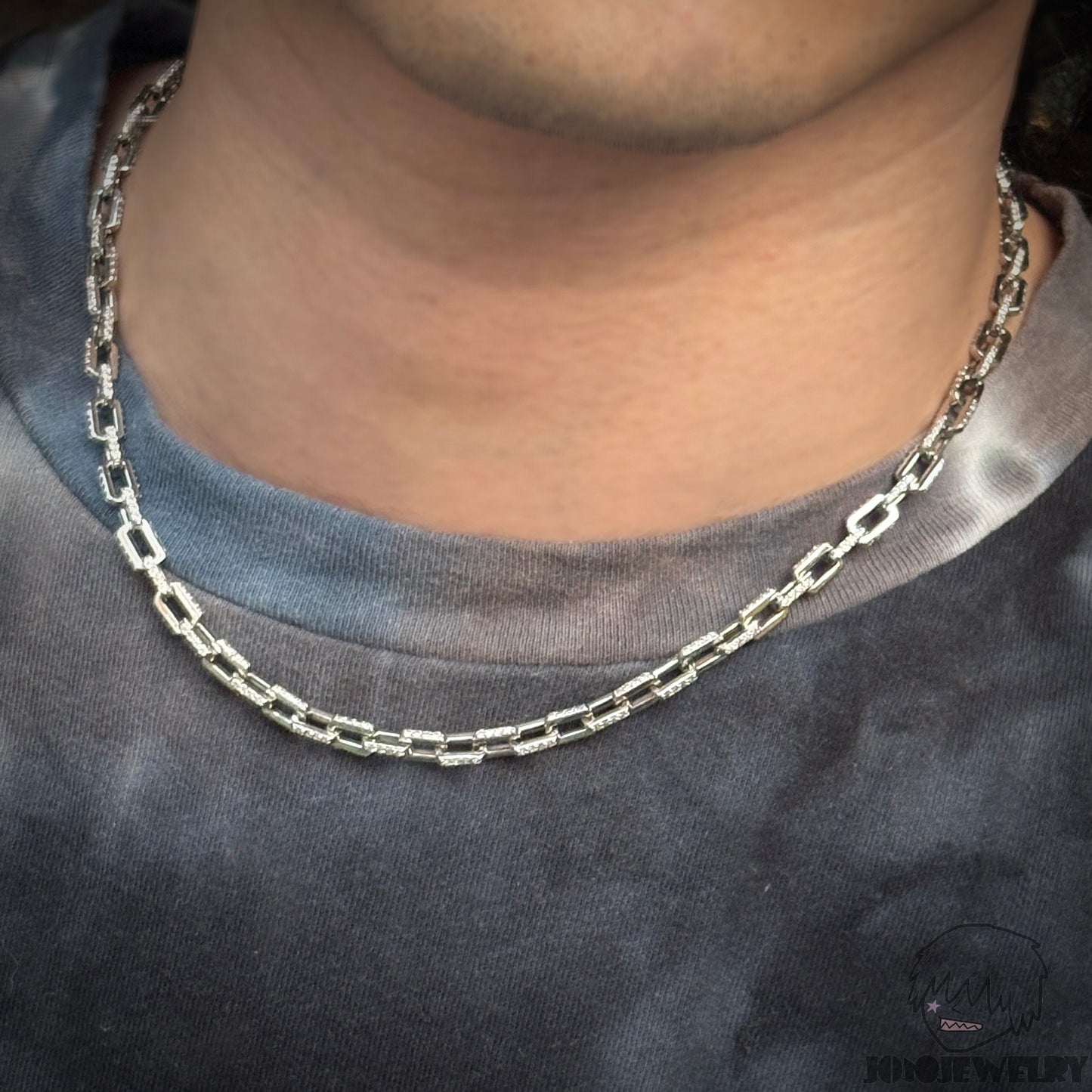 5mm 925 Sterling Silver Ice Boxed Rolo Chain