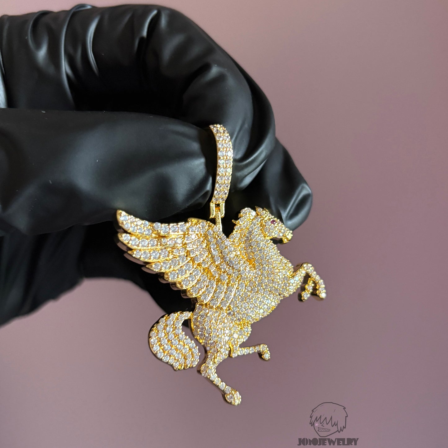 Iced Pegasus Pendant