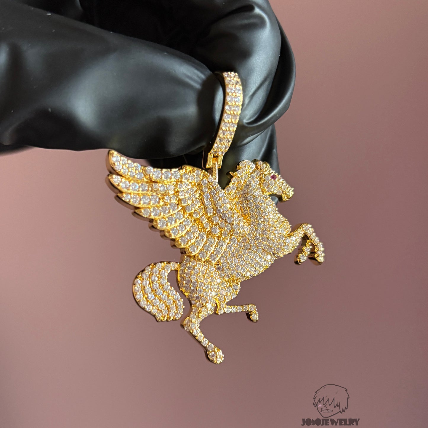 Iced Pegasus Pendant