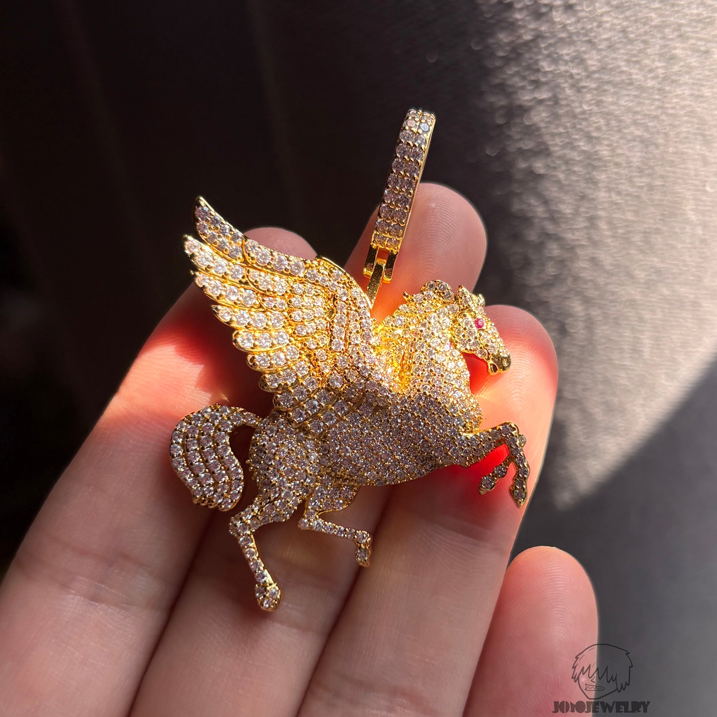Iced Pegasus Pendant