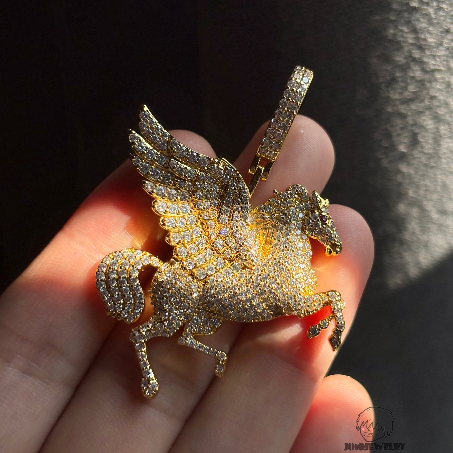 Iced Pegasus Pendant