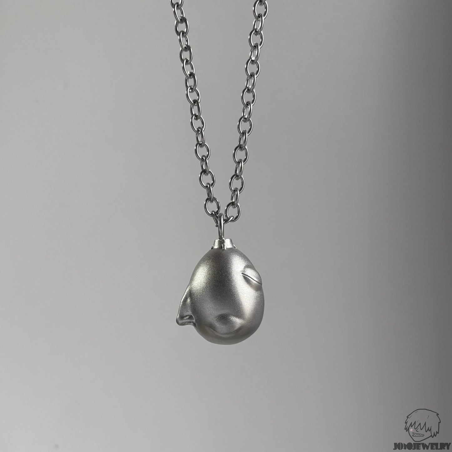 925 Sterling Silver Face Egg Pendant