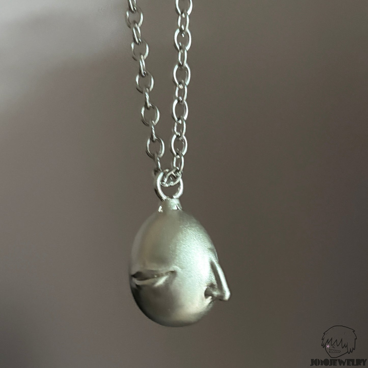 925 Sterling Silver Face Egg Pendant