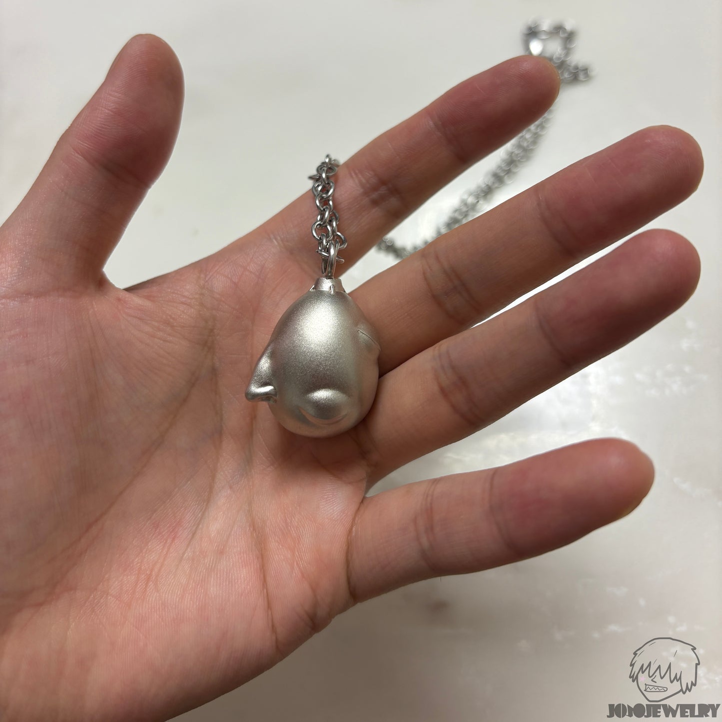 925 Sterling Silver Face Egg Pendant
