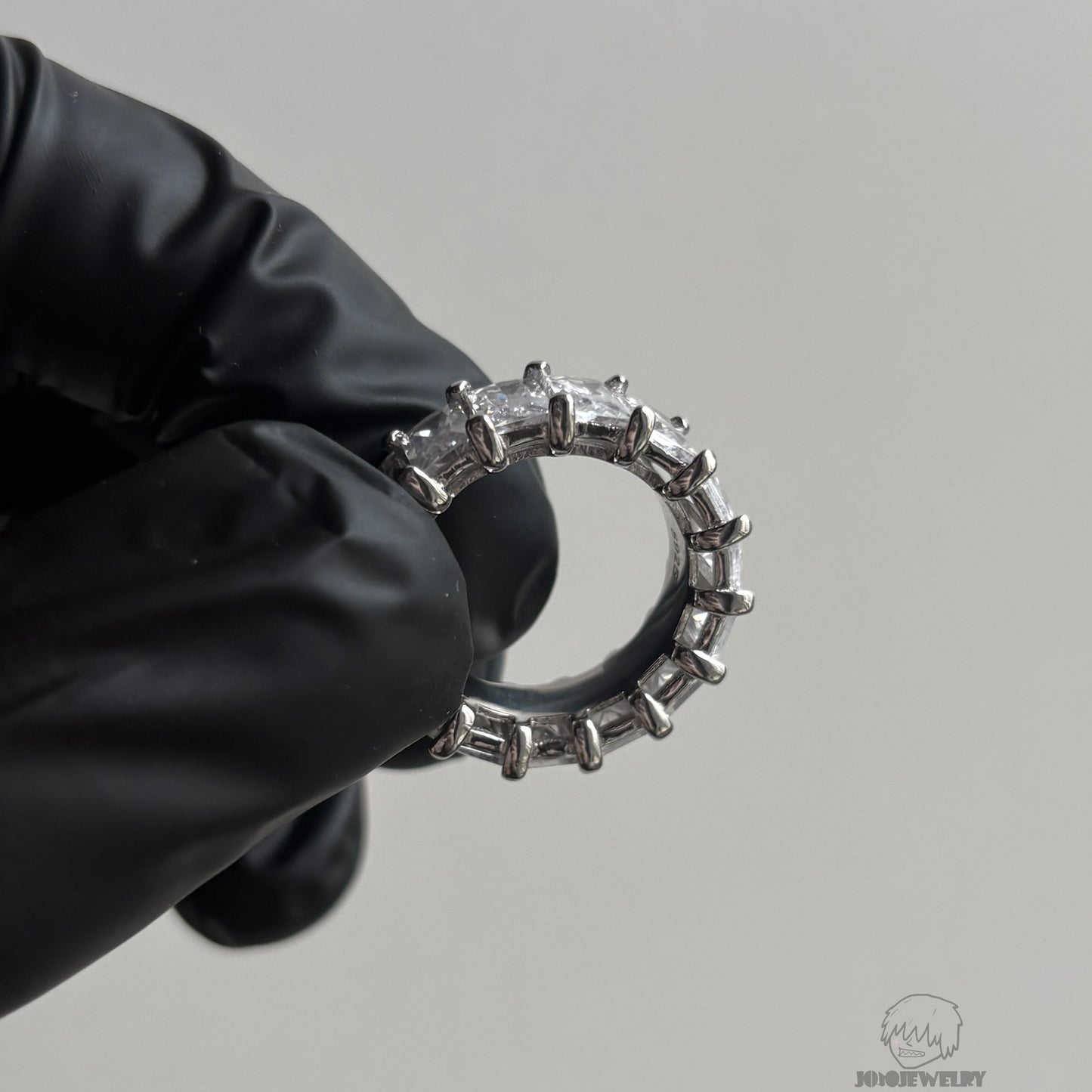 6mm 925 Sterling Silver Radiant Cut Eternity Band