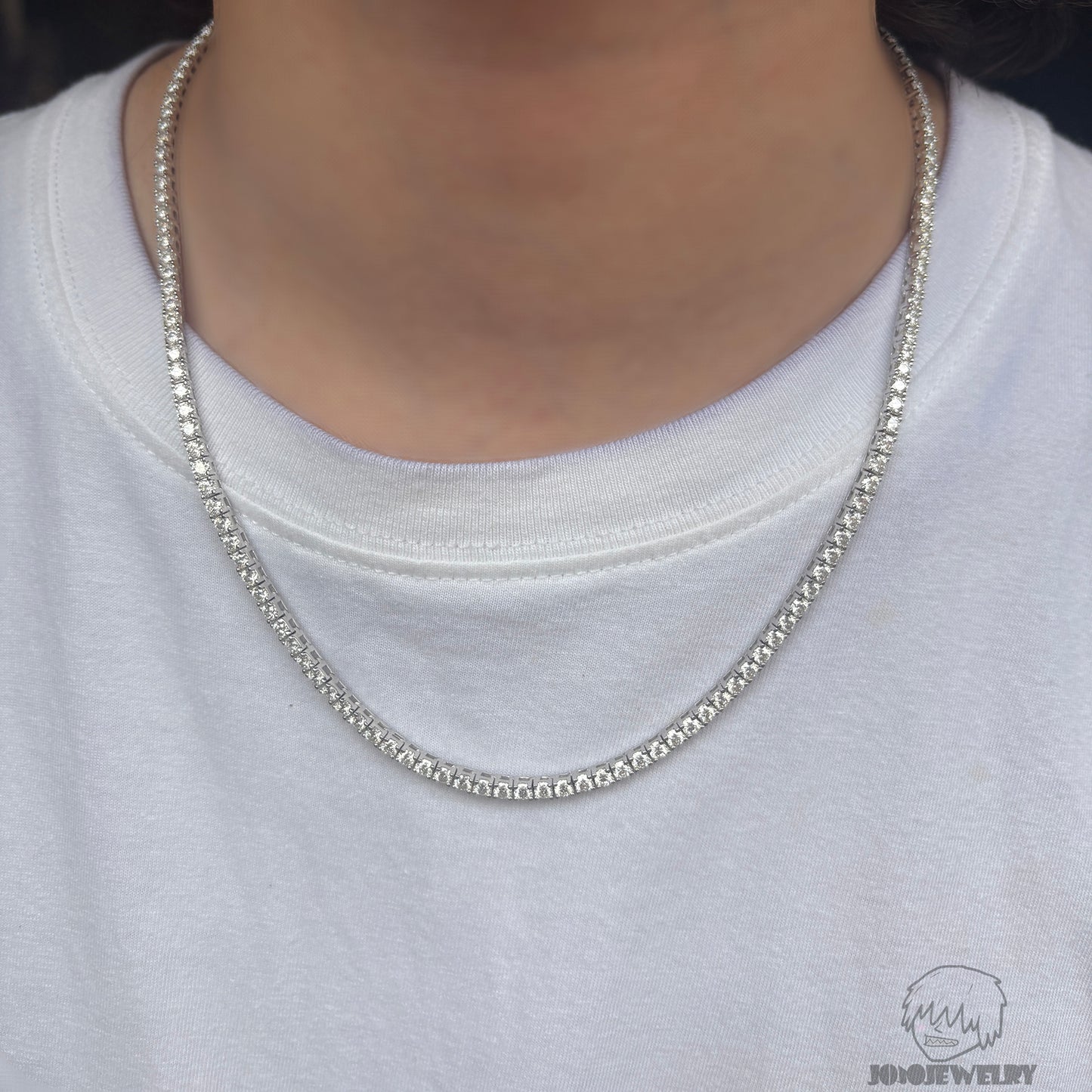 VVS Moissanite Tennis Chain-925 Sterling Silver