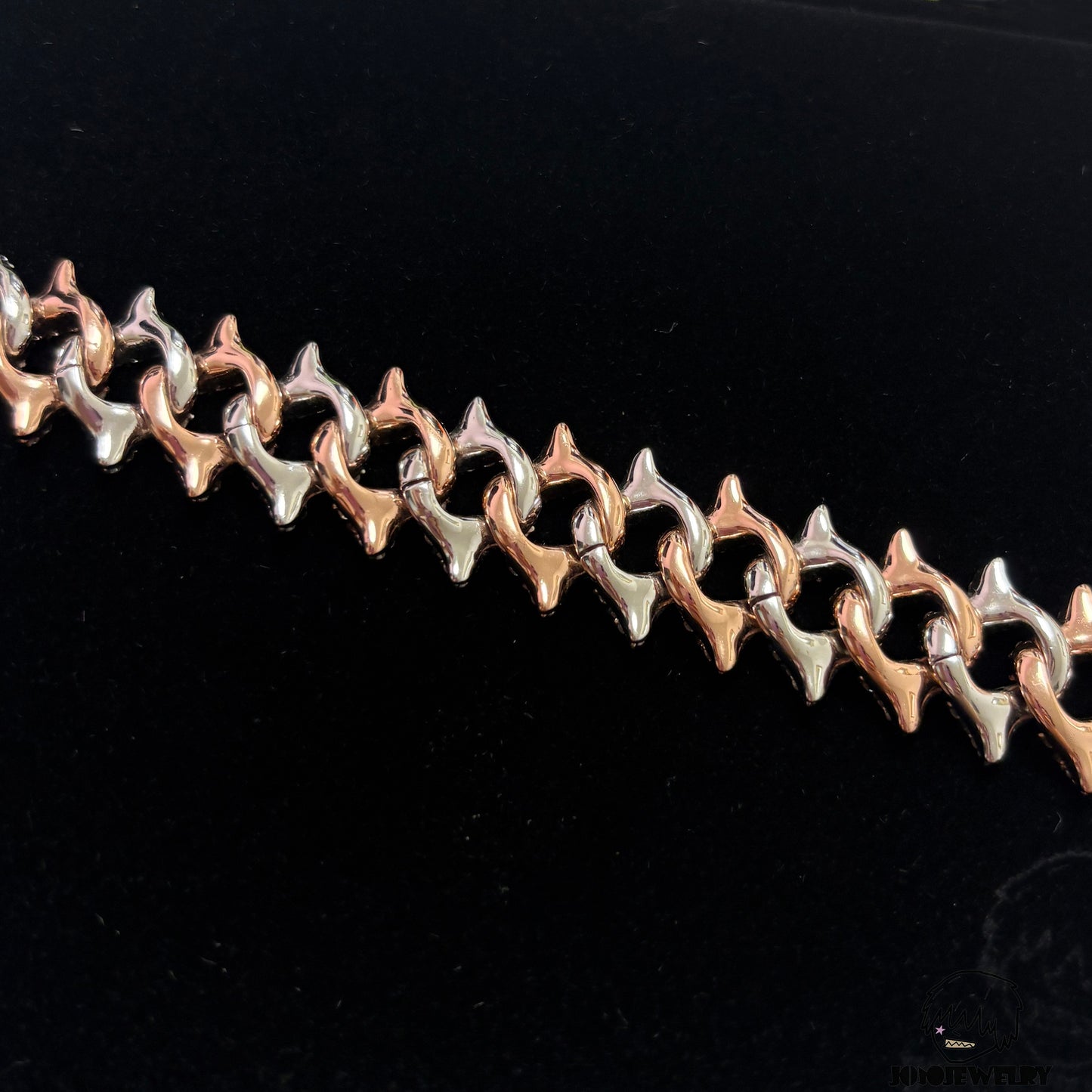 17mm 925 Silver Moissanite Iced Double-Point Cuban Chain