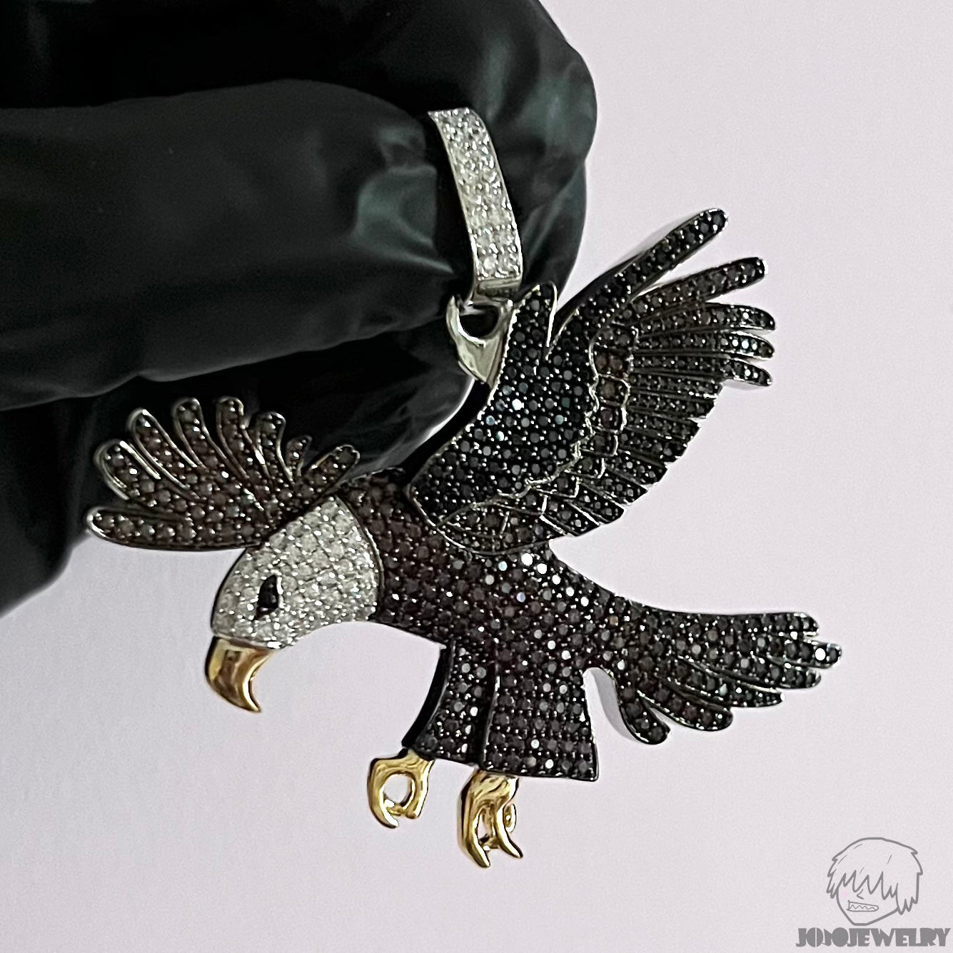 Iced Eagle Emoji Pendant