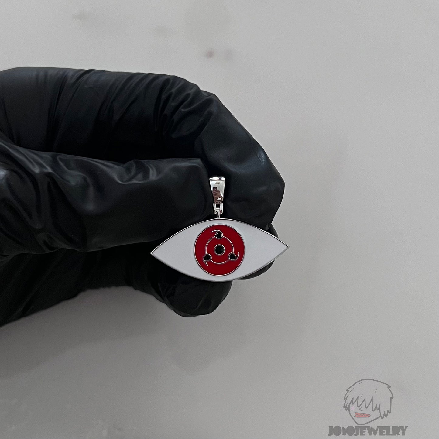 Three Tomoe Sharingan & Rinnegan double-sided pendant 三勾玉寫輪眼 輪回眼 雙面吊墜 項鏈挂件