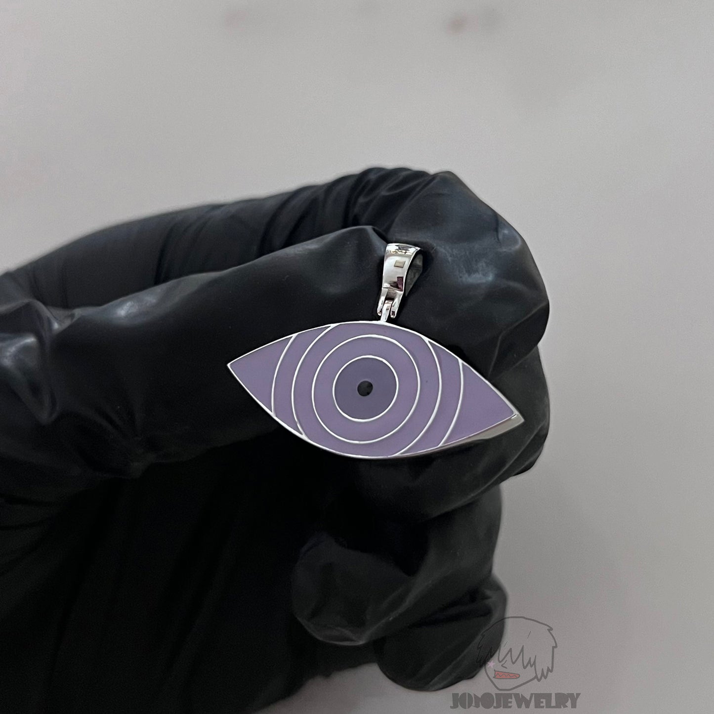 Three Tomoe Sharingan & Rinnegan double-sided pendant 三勾玉寫輪眼 輪回眼 雙面吊墜 項鏈挂件