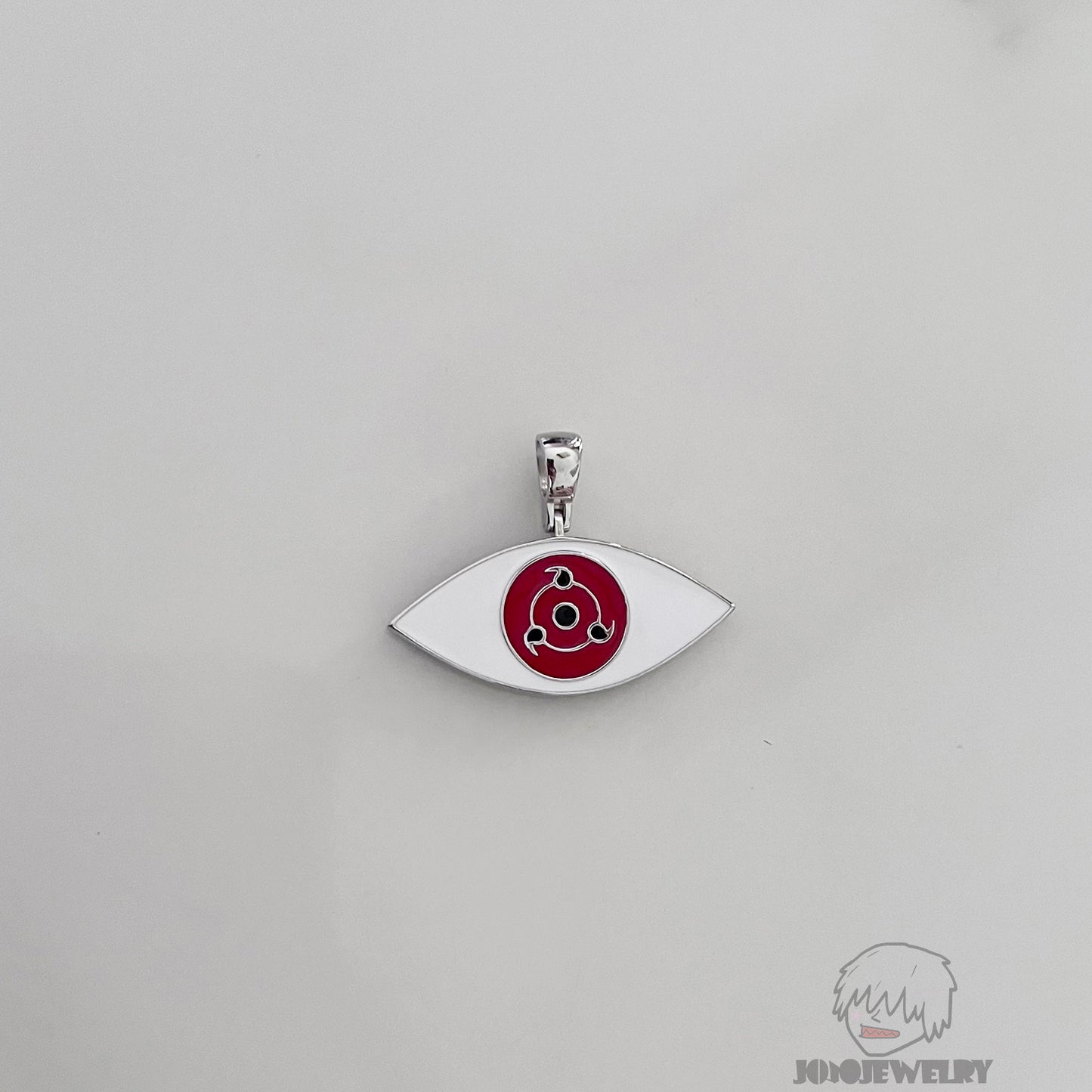 Three Tomoe Sharingan & Rinnegan double-sided pendant 三勾玉寫輪眼 輪回眼 雙面吊墜 項鏈挂件