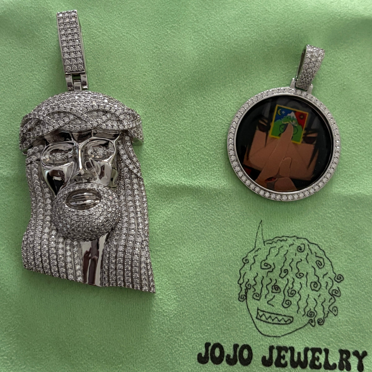 VVS Moissanite Iced Jesus Pendant & Necklace