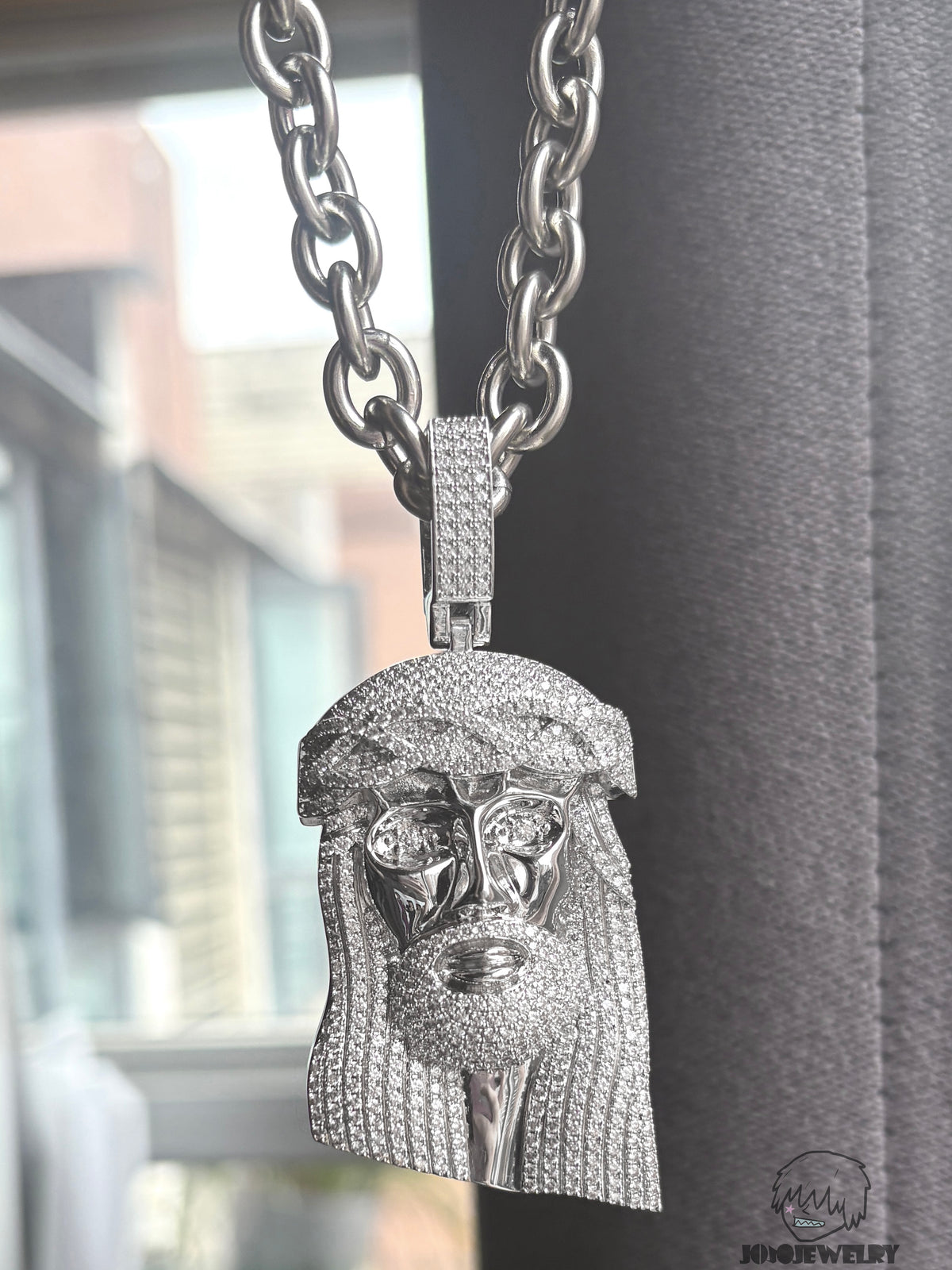 VVS Moissanite Iced Jesus Pendant & Necklace