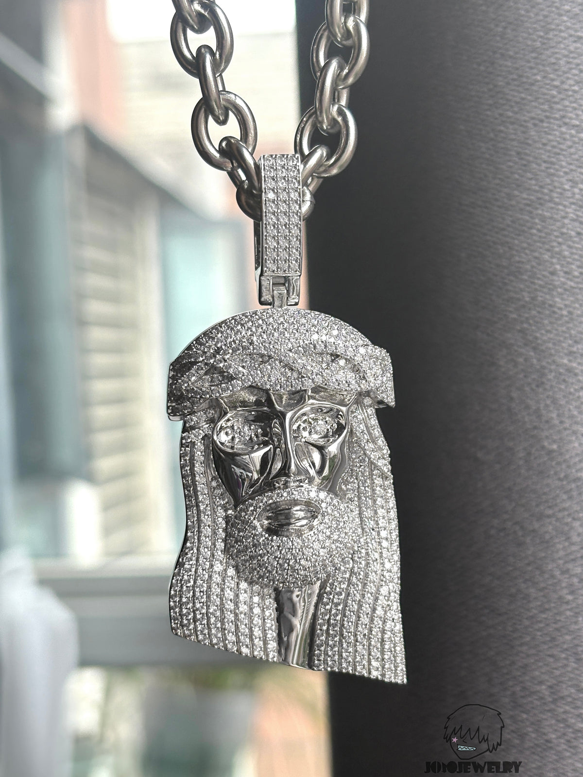 VVS Moissanite Iced Jesus Pendant & Necklace