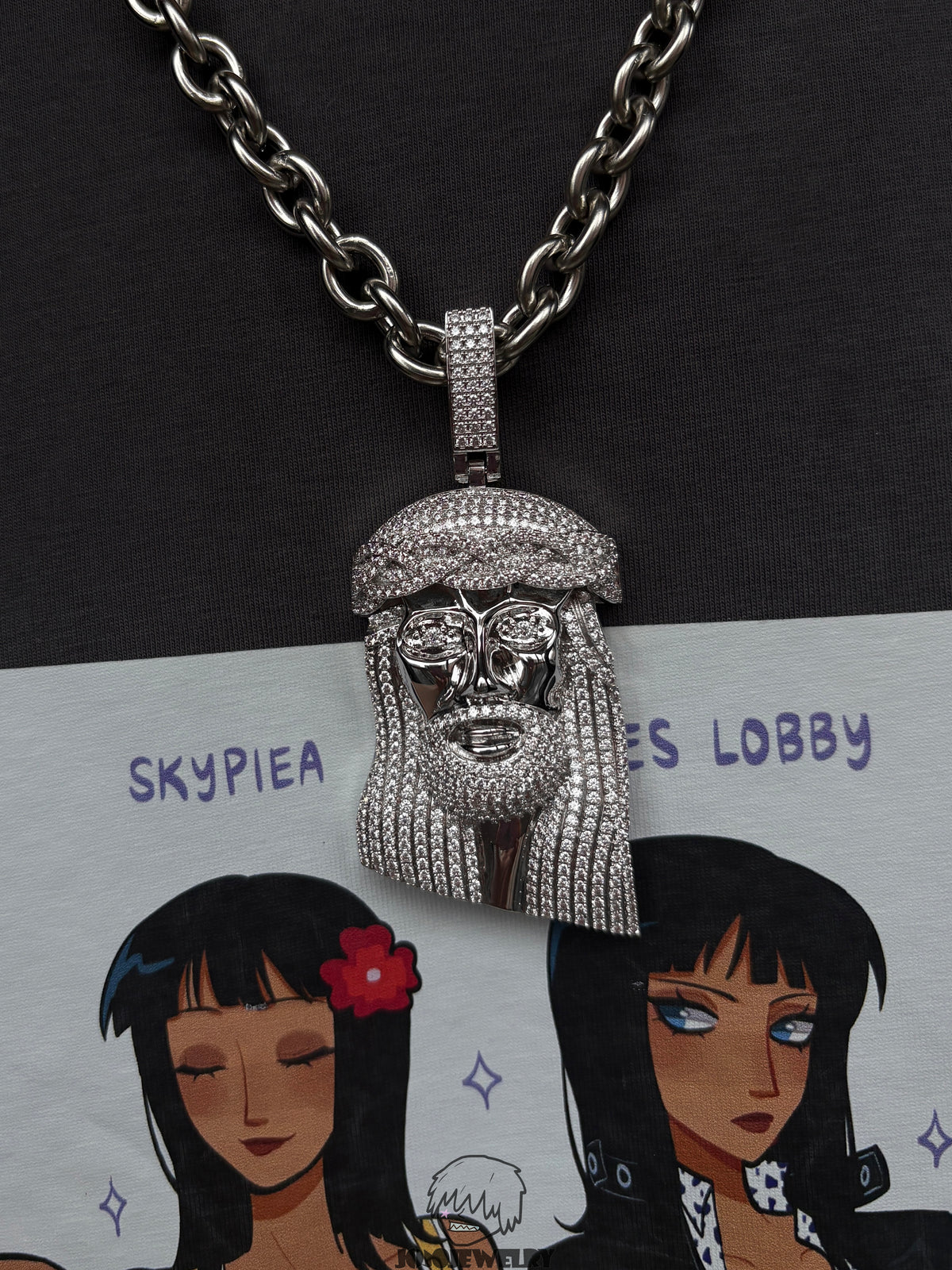 VVS Moissanite Iced Jesus Pendant & Necklace