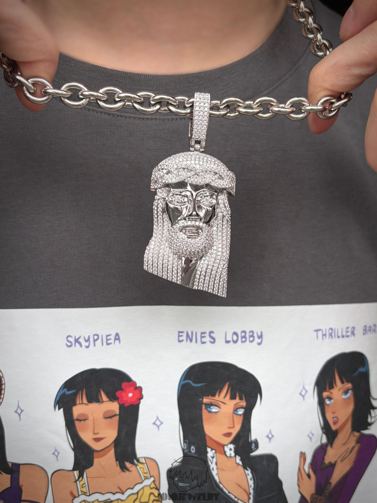 VVS Moissanite Iced Jesus Pendant & Necklace