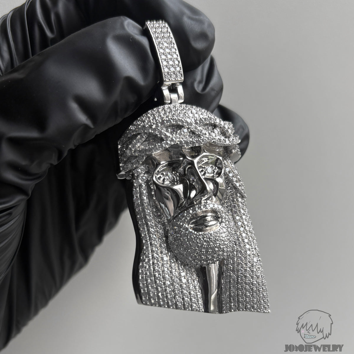 VVS Moissanite Iced Jesus Pendant & Necklace