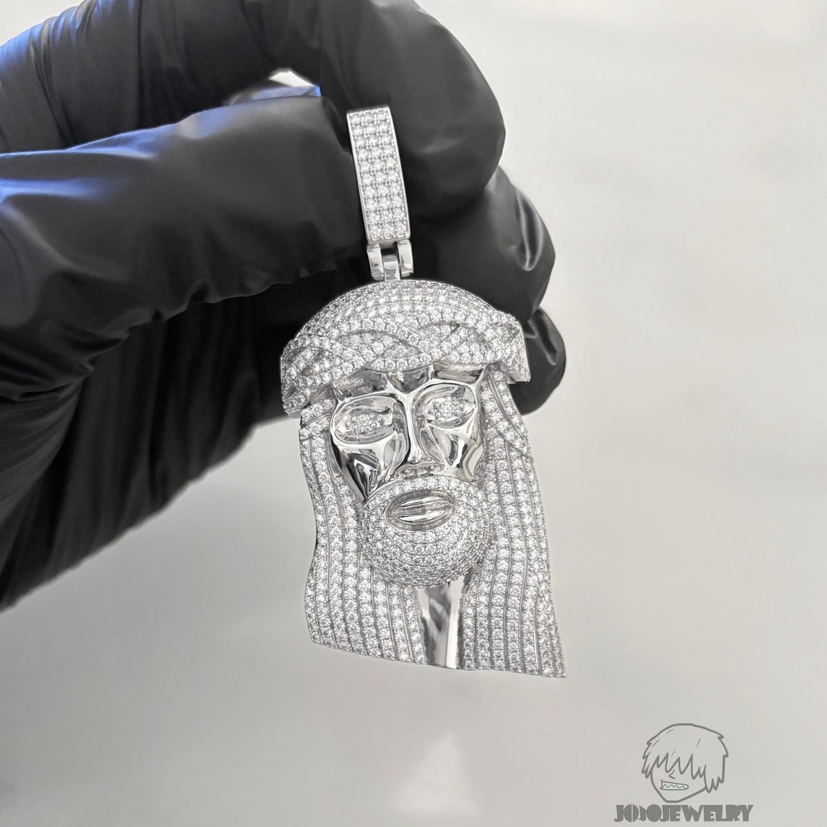 VVS Moissanite Iced Jesus Pendant & Necklace