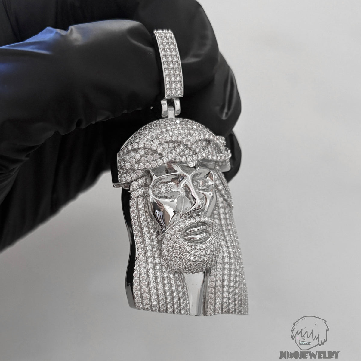VVS Moissanite Iced Jesus Pendant & Necklace