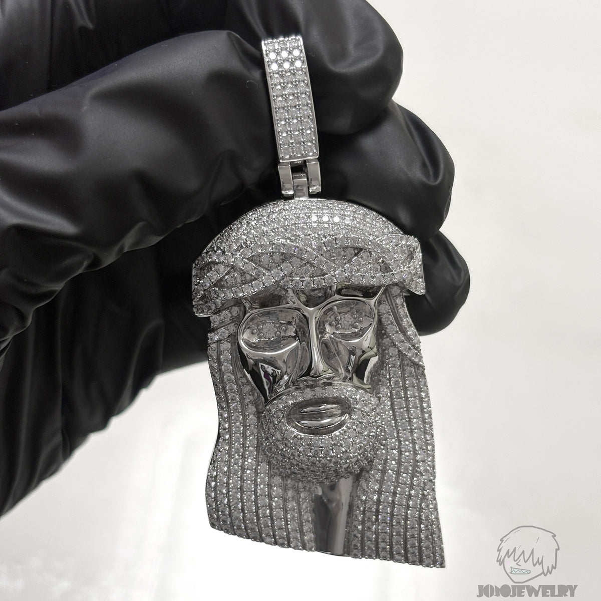 VVS Moissanite Iced Jesus Pendant & Necklace