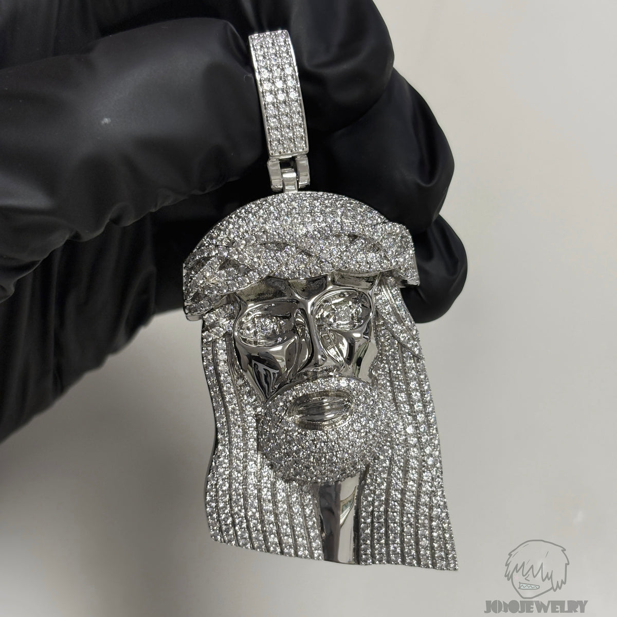 VVS Moissanite Iced Jesus Pendant & Necklace