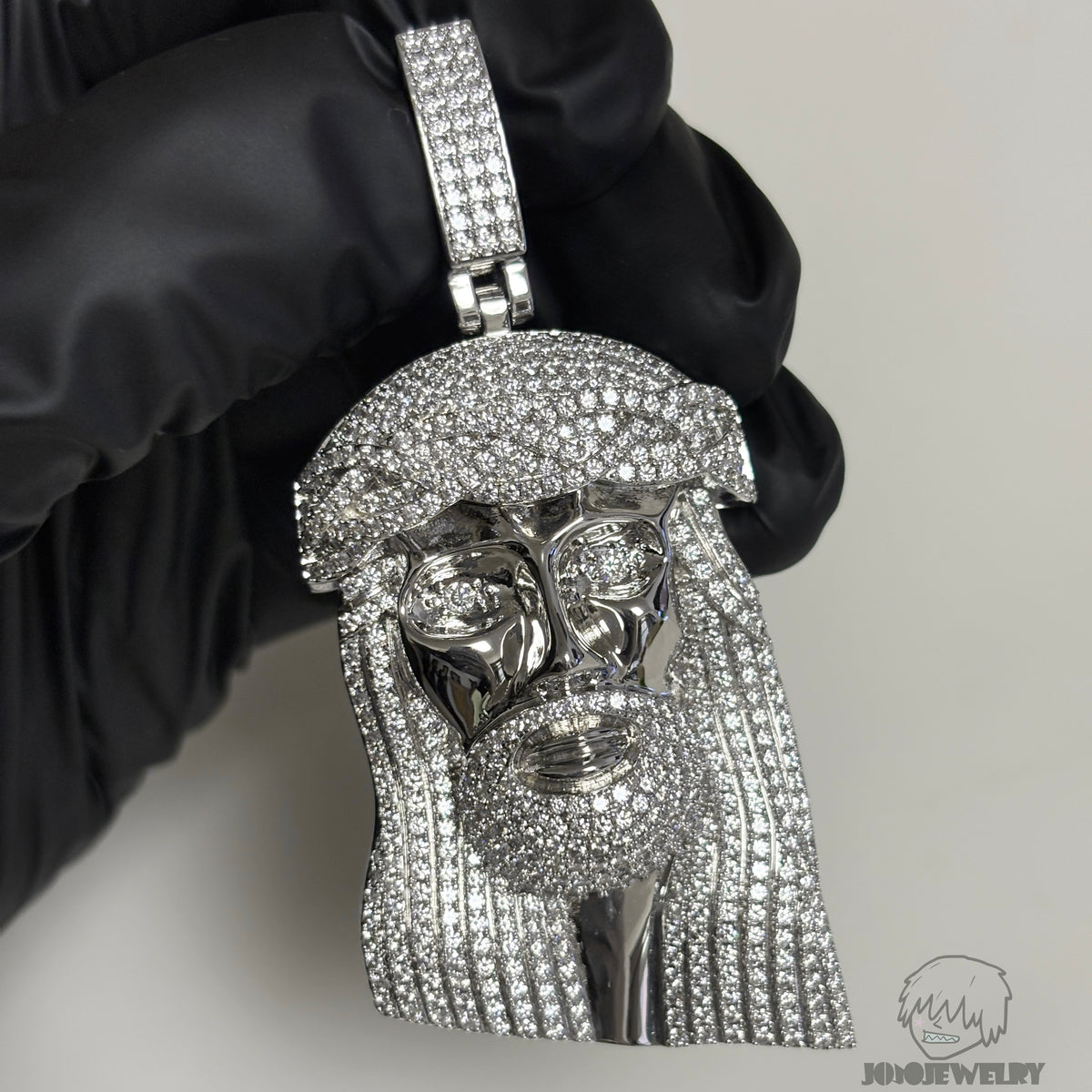 VVS Moissanite Iced Jesus Pendant & Necklace