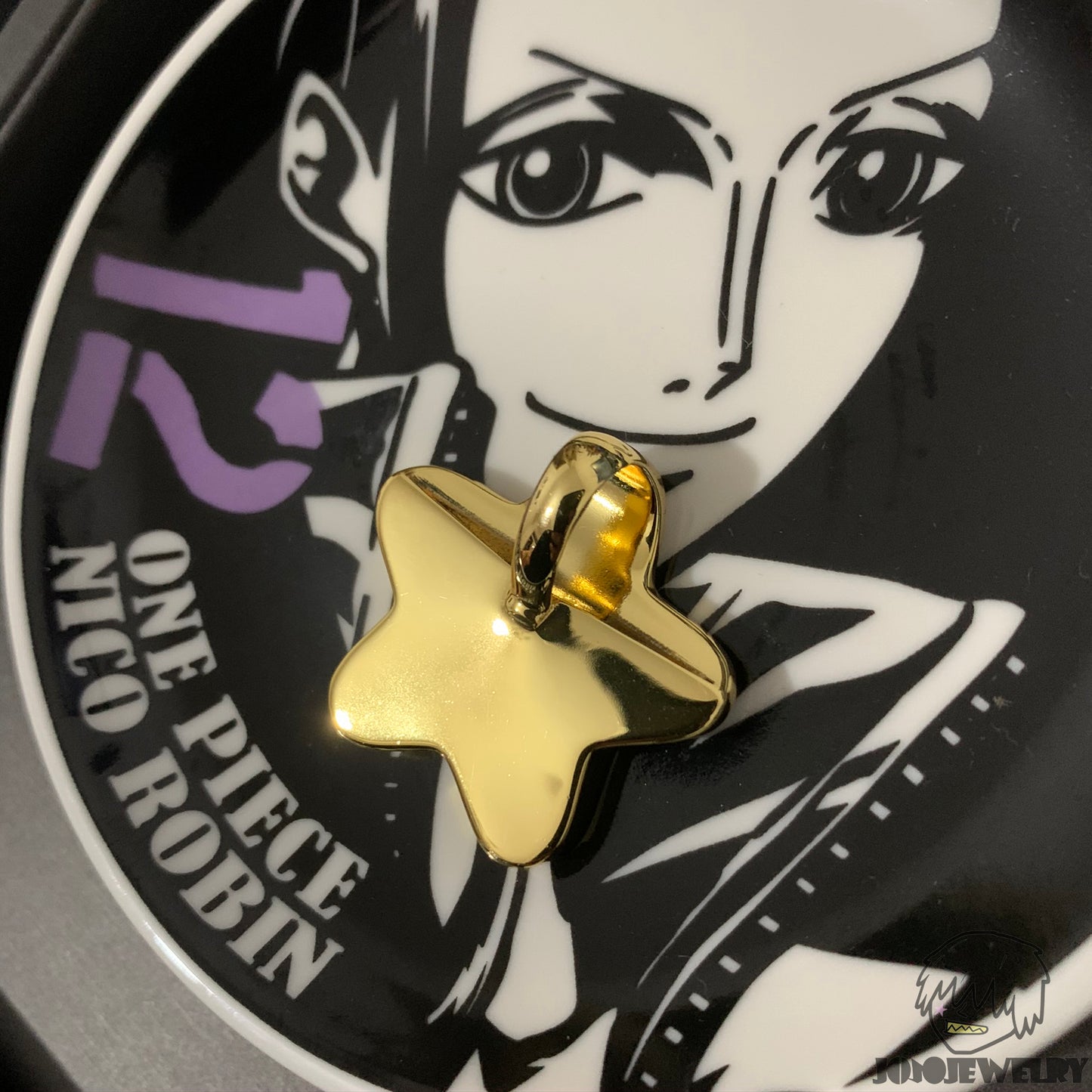 Iced Golden Yellow Lightning Star Pendant