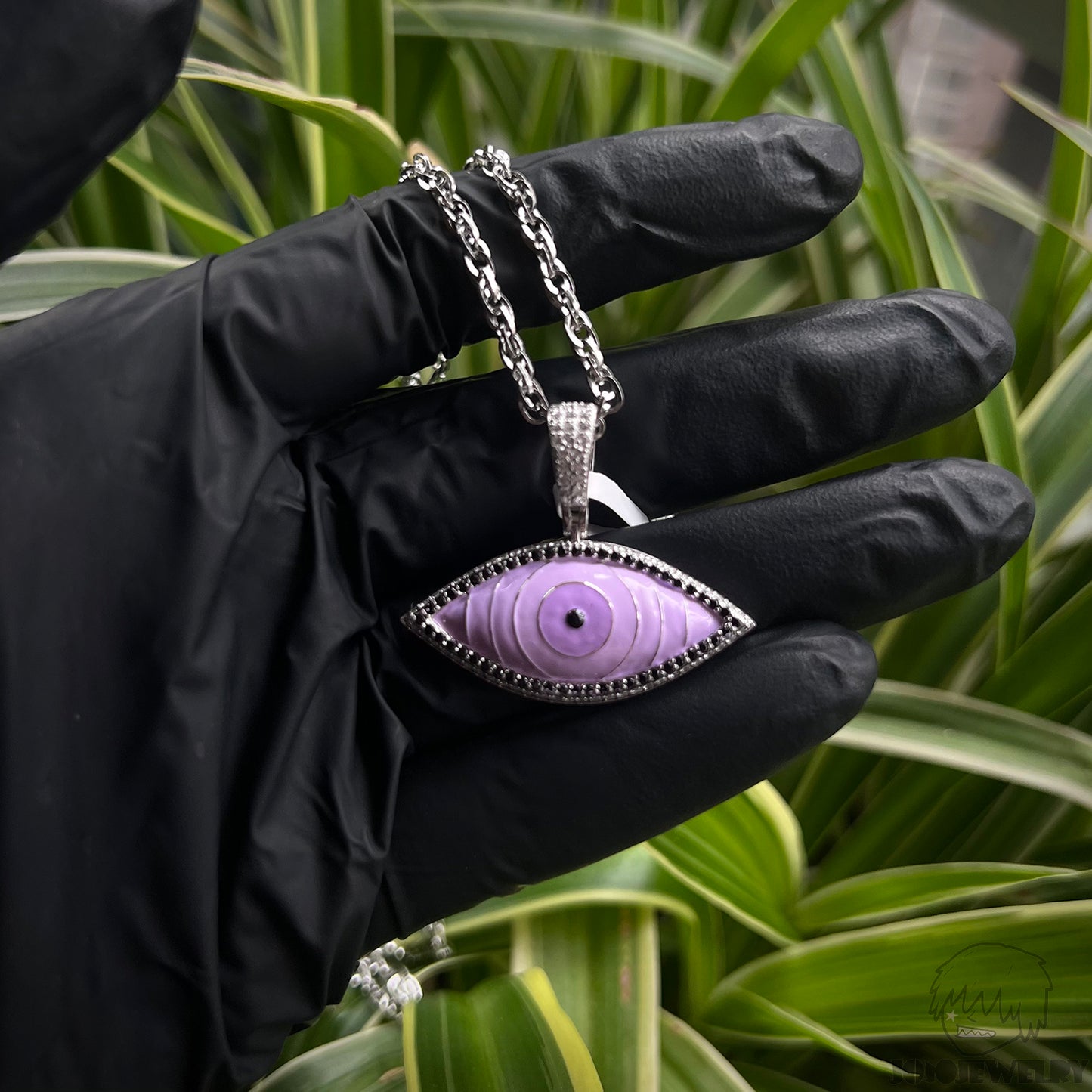 Moissanite Rinnegan Pendant 莫桑石 輪回眼 紫色吊墜項鏈