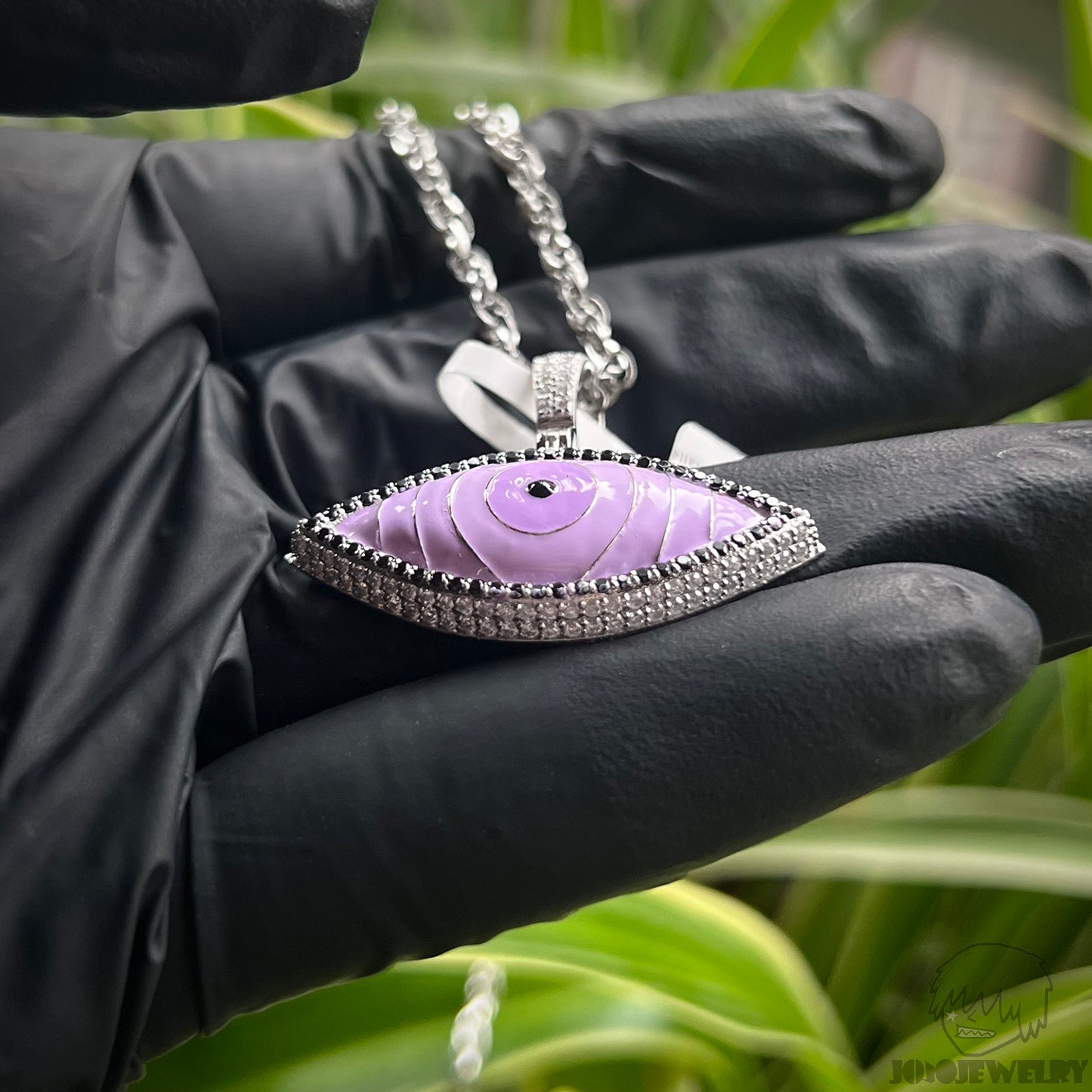 Moissanite Rinnegan Pendant 莫桑石 輪回眼 紫色吊墜項鏈