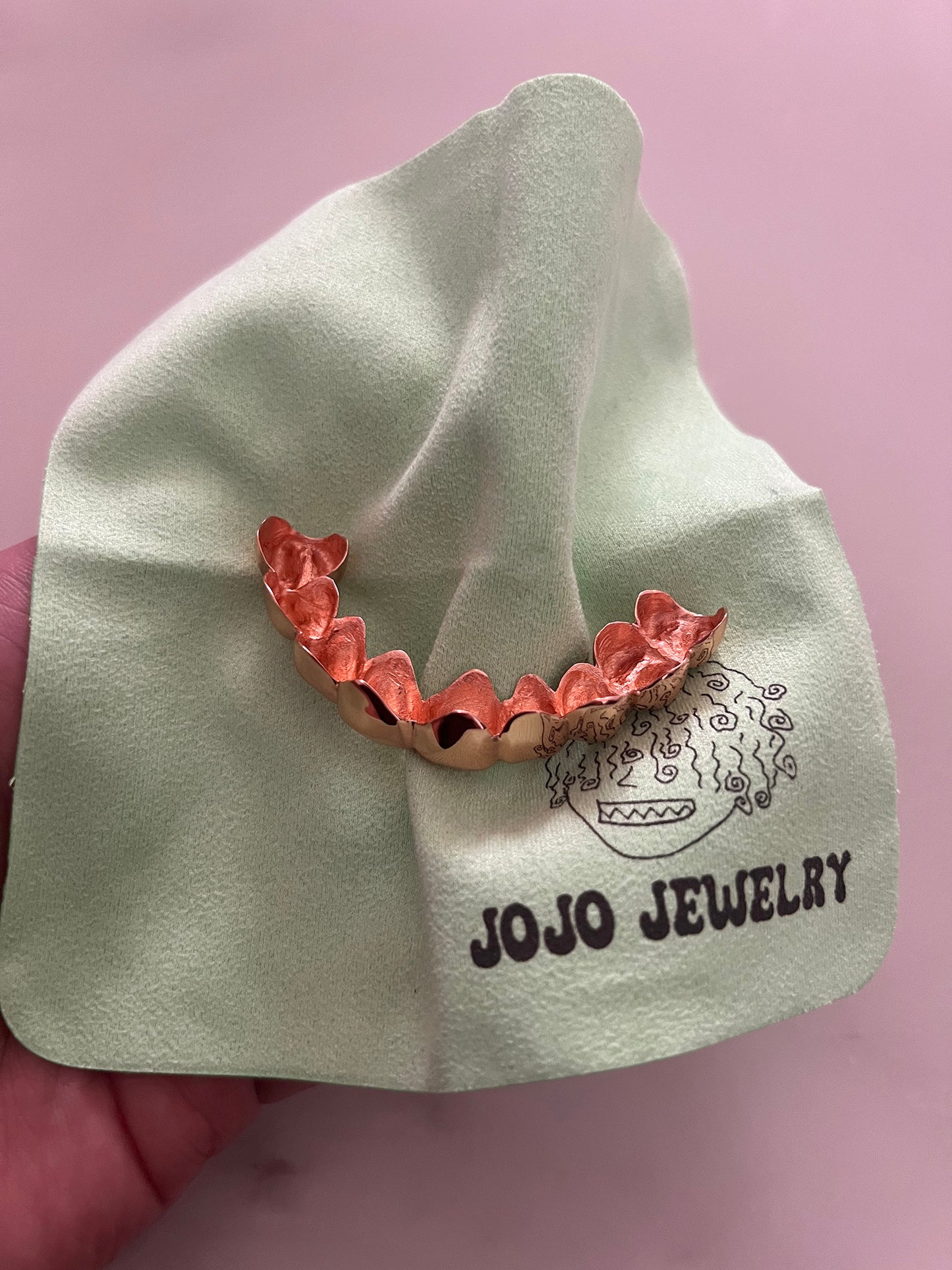 Rose Gold Grillz – Custom High Polish Tooth Grillz