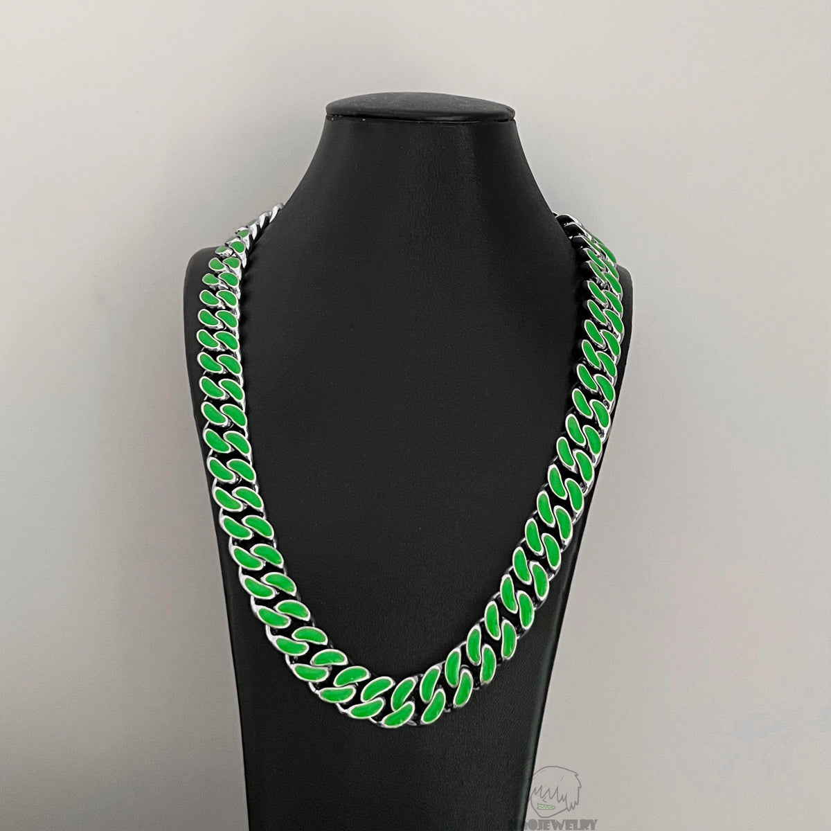 12mm 925 Sterling Silver Double-Sided Colorful Moissanite Iced Cuban Link Chain