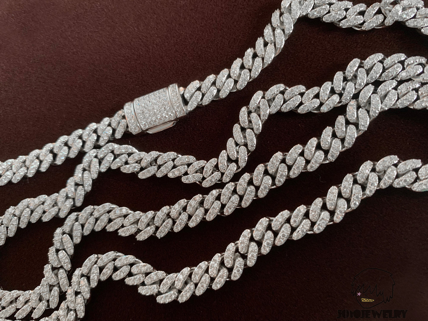 6mm 925 Silver Moissanite Iced Cuban Link Chain