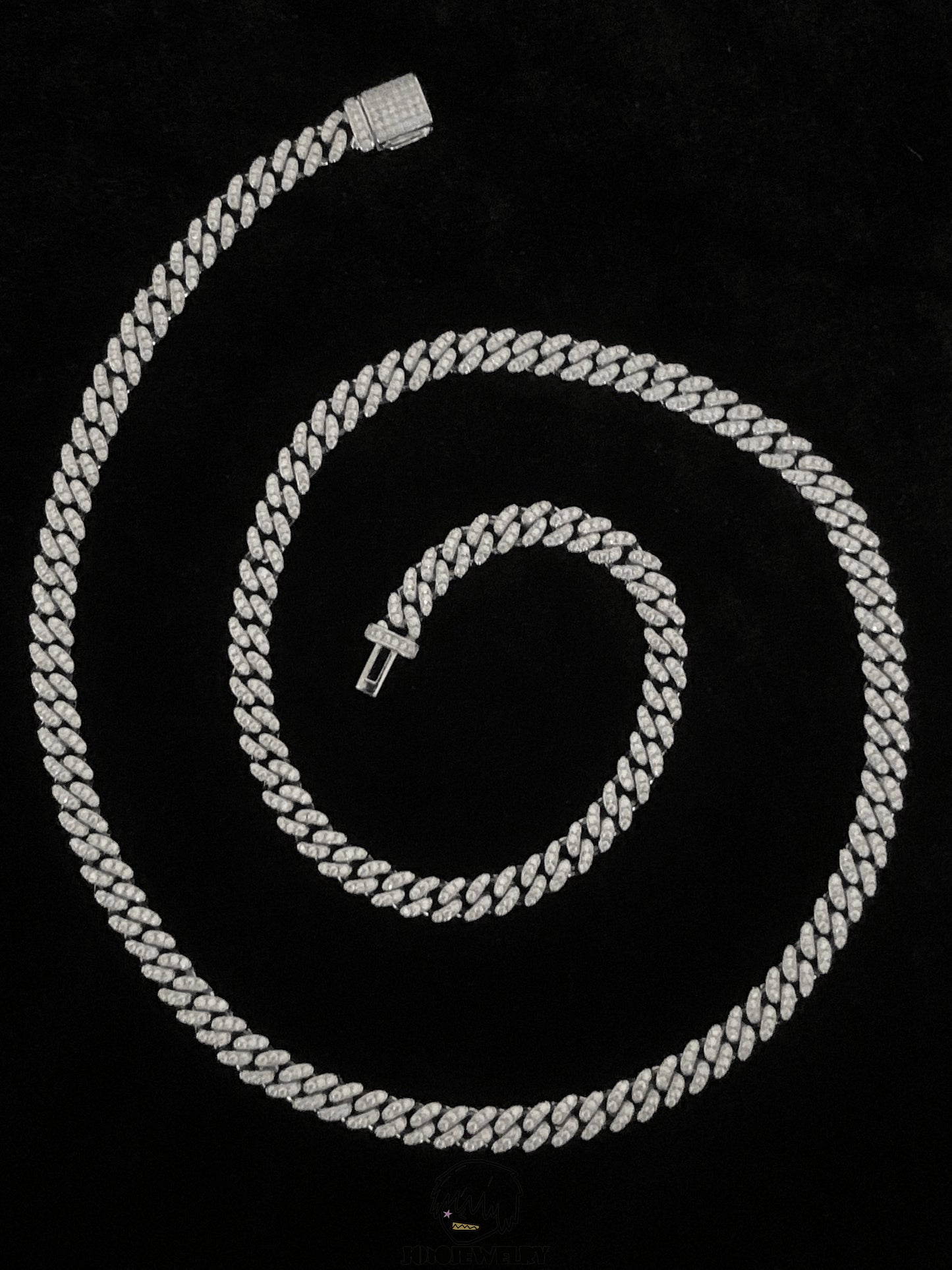 6mm 925 Silver Moissanite Iced Cuban Link Chain