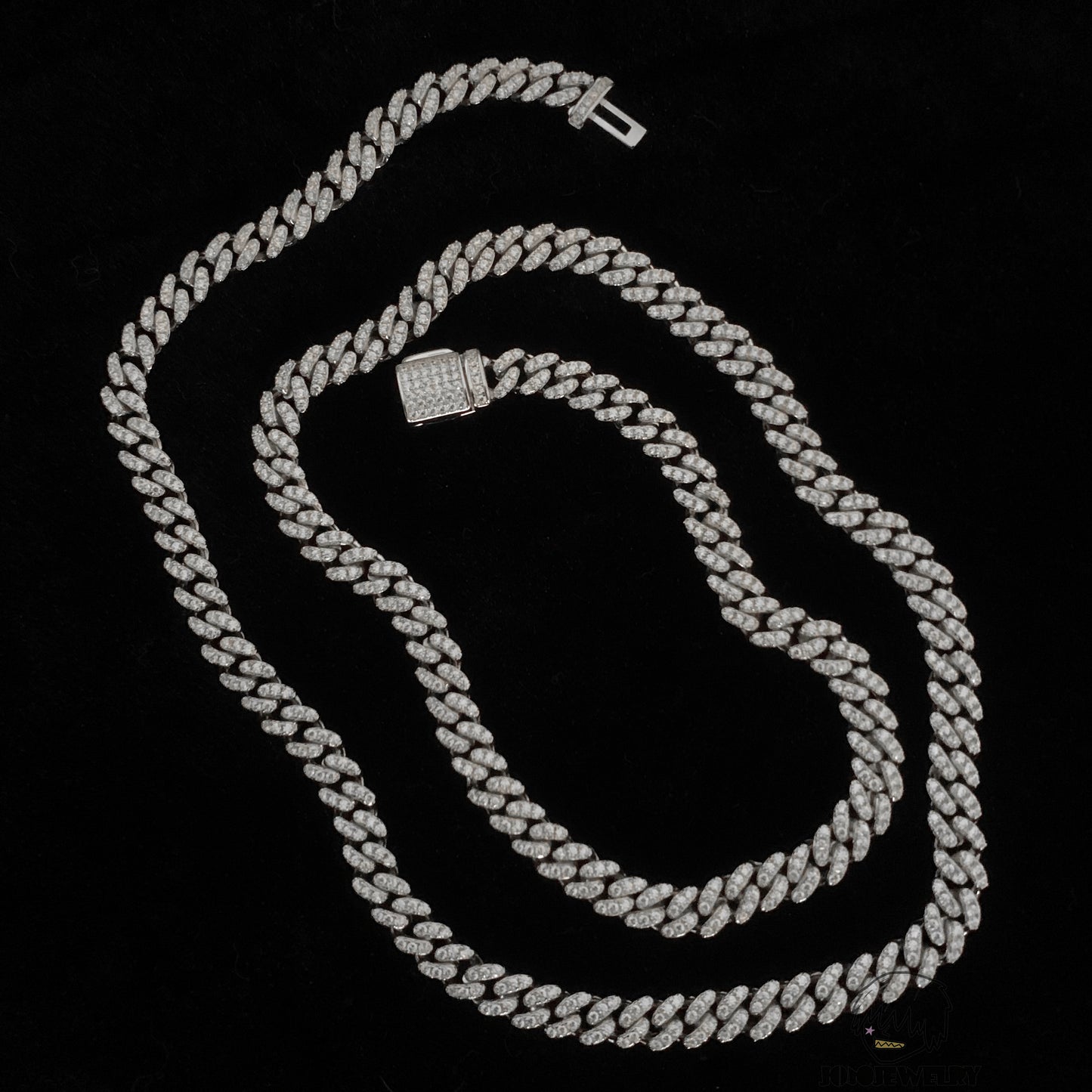 6mm 925 Silver Moissanite Iced Cuban Link Chain
