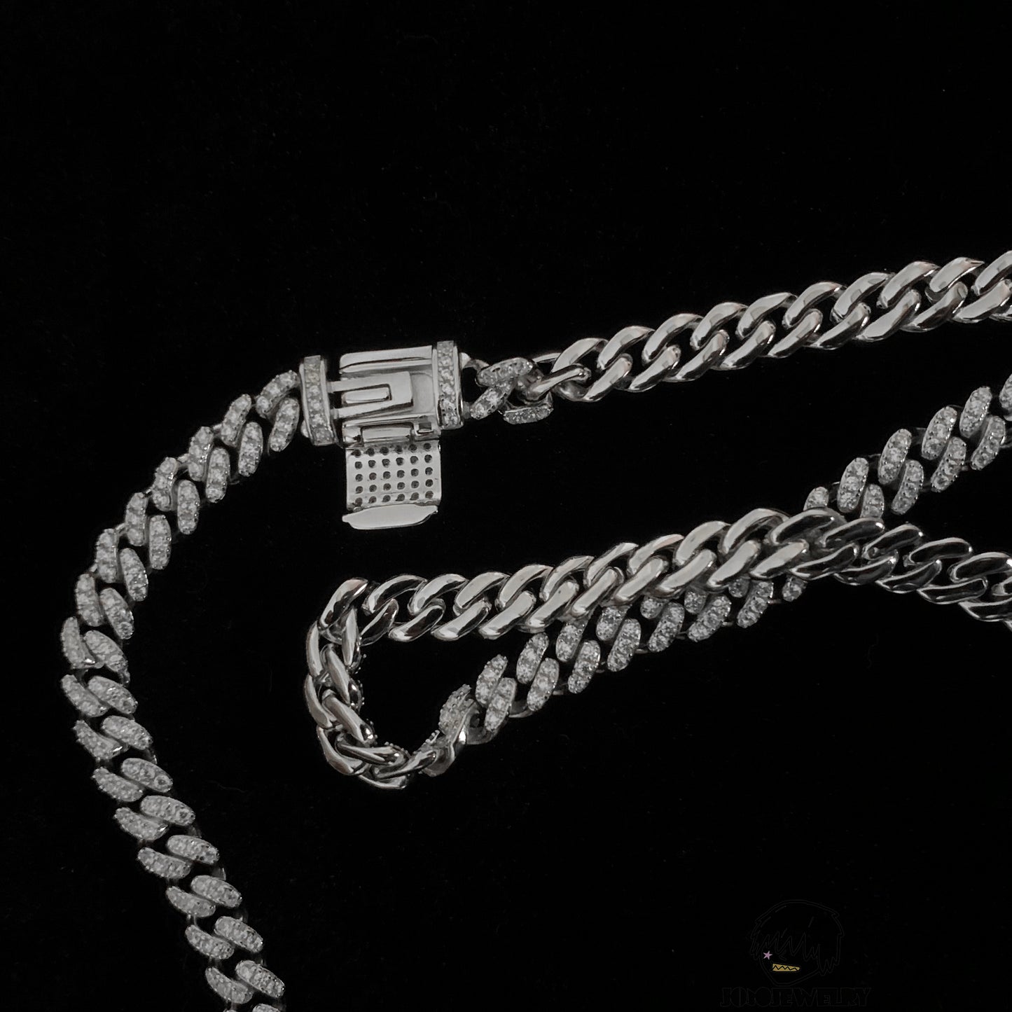 6mm 925 Silver Moissanite Iced Cuban Link Chain