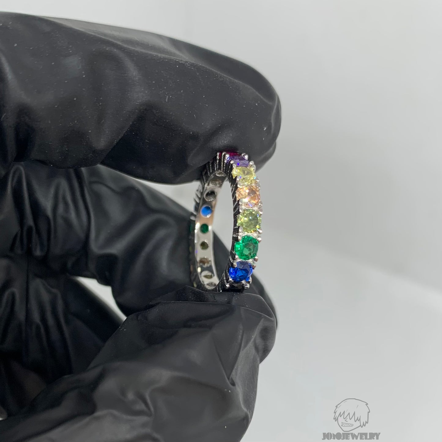 3mm 925 Sterling Silver Rainbow Eternity Band