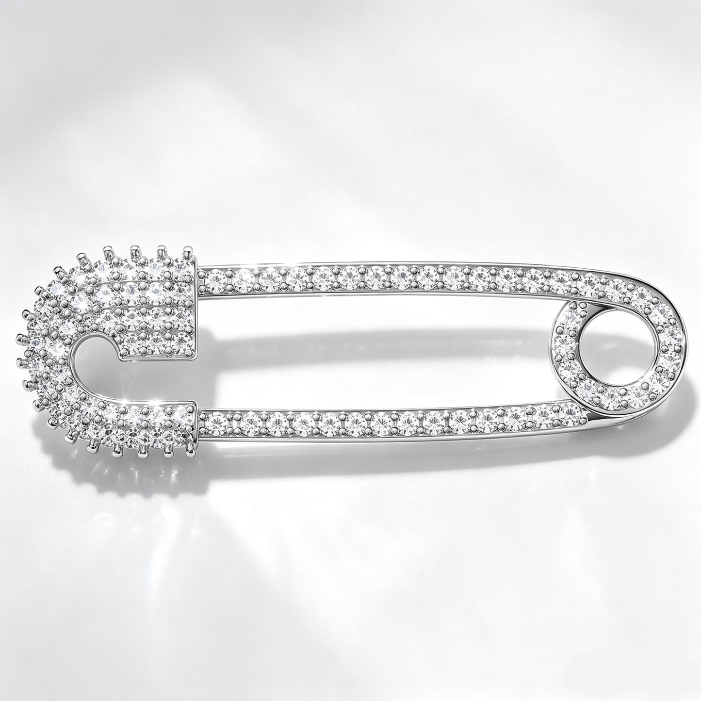 Lab-Grown Diamond Iced Out Safety Pin Bracelet