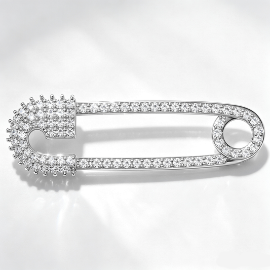 Lab-Grown Diamond Iced Out Safety Pin Bracelet
