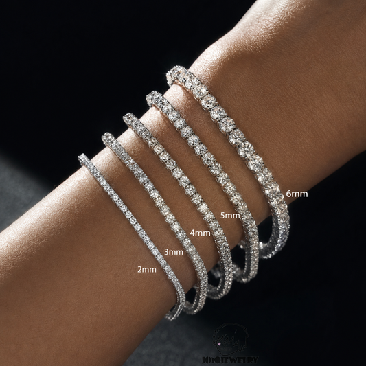 925 Sterling Silver Moissanite Tennis Bracelet