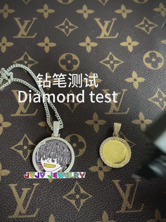 Photo Memory Pendant 鑲鑽照片框 記憶懷念吊墜項鍊 莫桑石鑲嵌